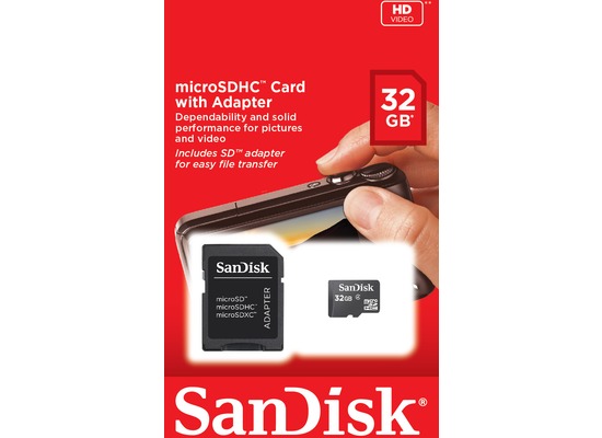 Sandisk microSDHC Speicherkarte, Class4, 32 GB