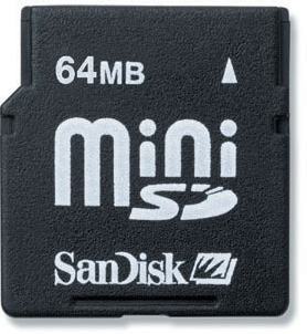Sandisk miniSD Card, 64 MB