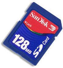 Sandisk SD Card, 128 MB