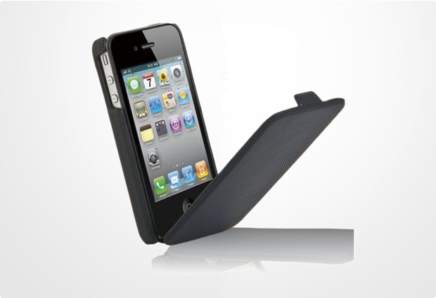 Skech Custom Jacket FlipStyle fr iPhone 4 / 4S, schwarz