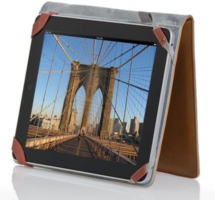 Skech Folder fr iPad, rot-braun