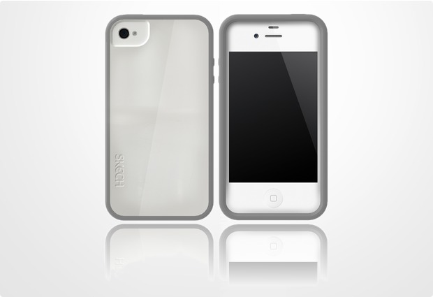 Skech Glow fr iPhone 4 / 4S, wei-grau