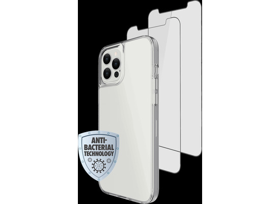 Skech Protection 360 Pack Crystal Case + 2x Essential Glass, Apple iPhone 13 Pro, SKBD-IPP21-TWP