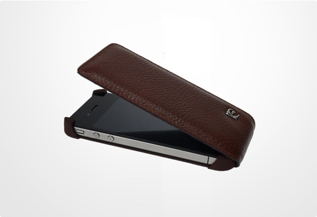 Pierre Cardin Flip Case Nappa Leder fr Samsung i9000 Galaxy S, braun