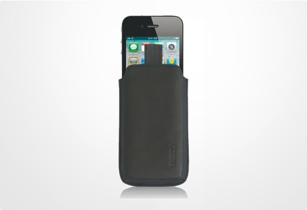 ZENS Ledertasche mit Ladefunktion fr iPhone 4/4S