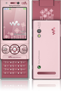 Sony Ericsson W705 Floral Pink