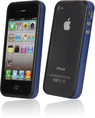 Twins 2Color Bumper fr iPhone 4 / 4S, schwarz-blau