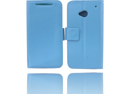 Twins BookFlip fr HTC One (M7), blau