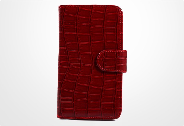 Twins BookFlip Red Dragon fr Samsung Galaxy Note 2, dunkelrot