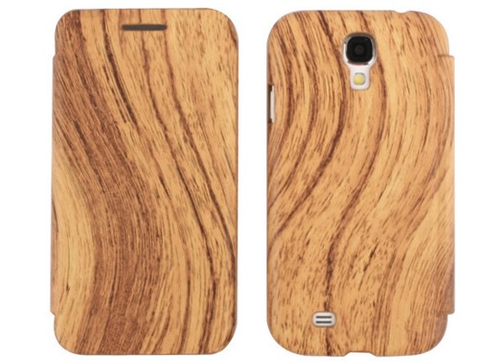 Twins BookFlip Wood fr Samsung Galaxy S4