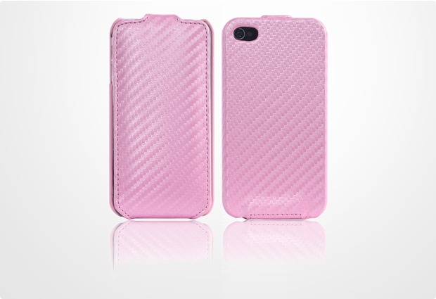 Twins Flip Carbon fr iPhone 4/4S, pink