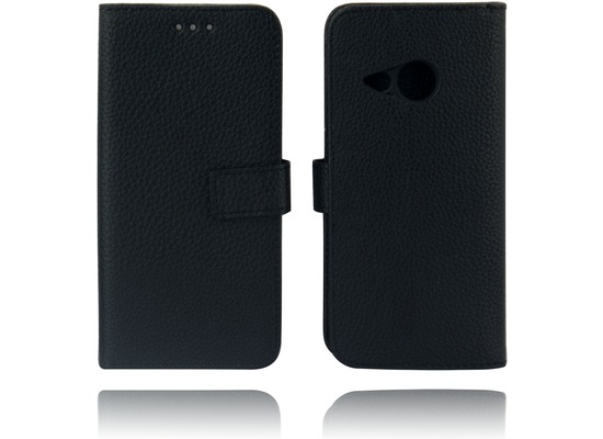 Twins Kunstleder Flip Case fr HTC M8 mini,schwaz