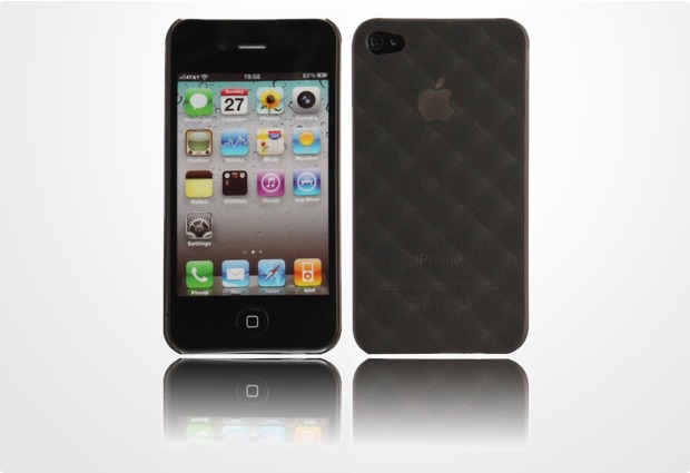 Twins Micro Diamond fr iPhone 4, schwarz-transparent