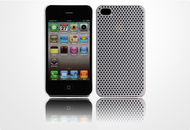 Twins Perforated Big fr iPhone 4/4S, wei