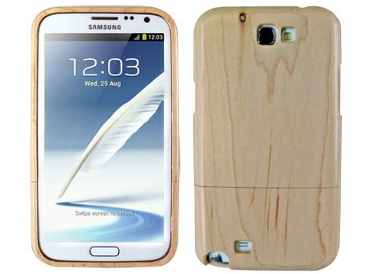 Twins Holzschutzschale Real Wood fr Samsung Galaxy Note 2, hellbraun