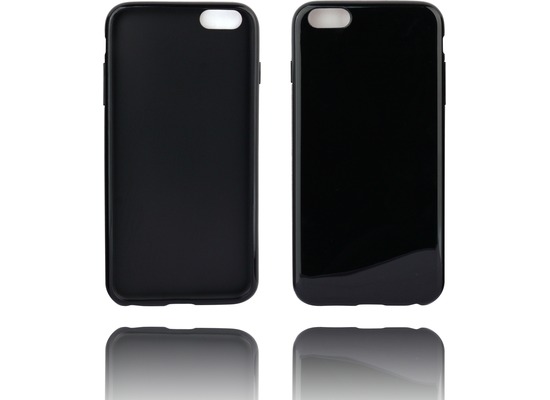 Twins Soft Case glossy mit abgerundeten Kanten fr iPhone 6 Plus-schwarz