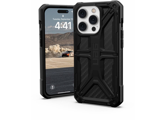 Urban Armor Gear Monarch Case, Apple iPhone 14 Pro, carbon fiber, 114034114242