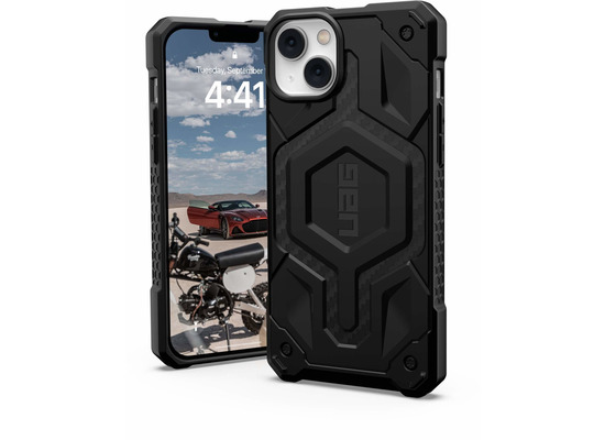 Urban Armor Gear Monarch Pro MagSafe Case, Apple iPhone 14 Plus, carbon fiber, 114029114242