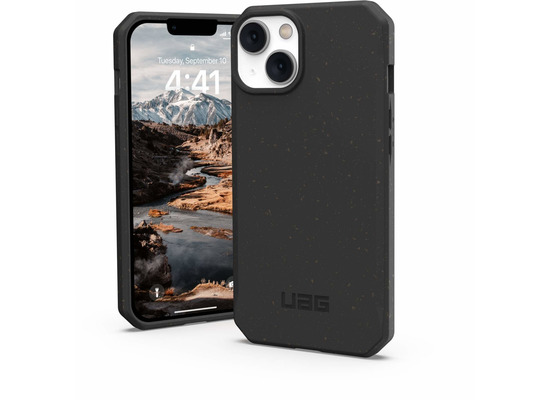 Urban Armor Gear Outback-BIO Case, Apple iPhone 14/13, schwarz, 114072114040