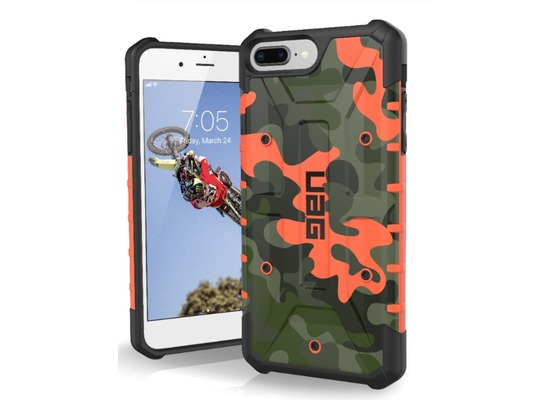 Urban Armor Gear Pathfinder Case, Apple iPhone 8 Plus/7 Plus/6S Plus, rust (orange)/camo