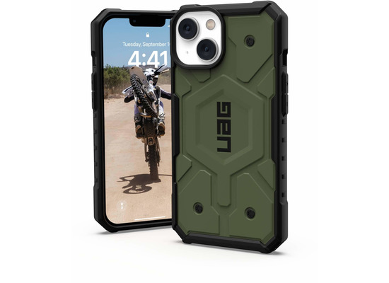 Urban Armor Gear Pathfinder MagSafe Case, Apple iPhone 14/13, olive, 114052117272