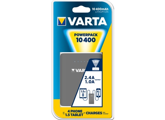 VARTA Akku Powerpack Li-Ion - USB - 5V/10400mAh fr Smartphones - iPhone - Tablet