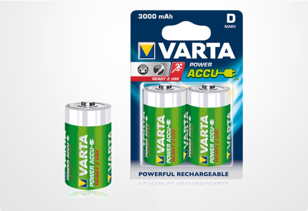 VARTA Power Accus Mono D 3000 mAh (2 Stck)
