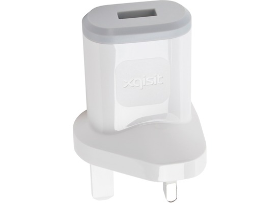 xqisit Travel Charger UK USB 1,2A weiß