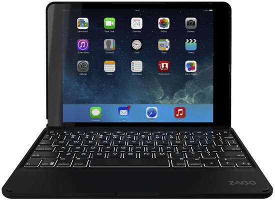 ZAGG Slim Book Case Keyboard fr Apple iPad Air, Schwarz