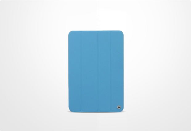 Zenus Leather Smart Folio Cover fr iPad mini, blau