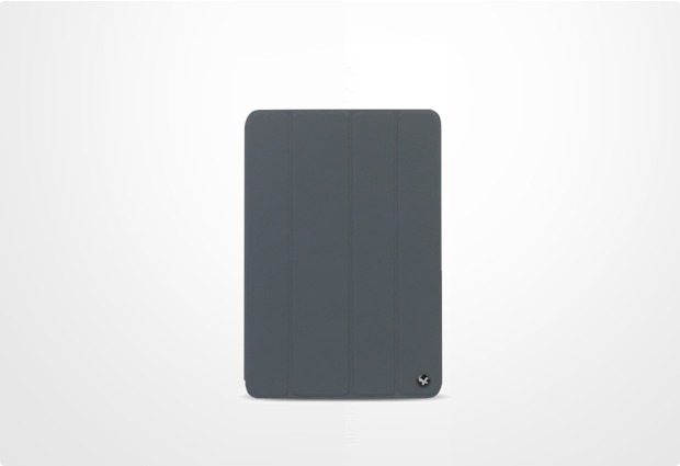 Zenus Leather Smart Folio Cover fr iPad mini, dunkelgrau
