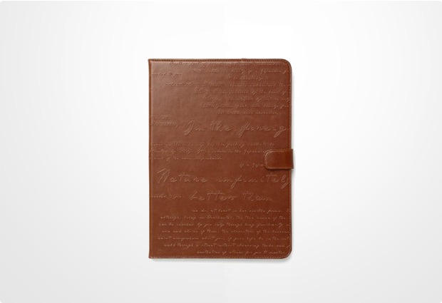 Zenus Masstige Lettering Diary fr Apple iPad Air, brown