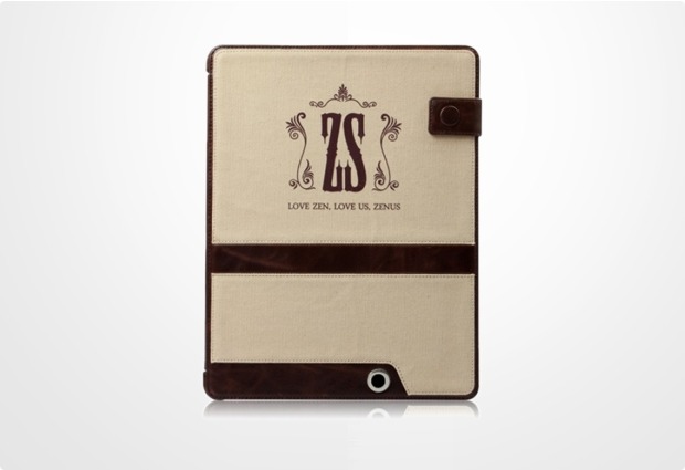 Zenus Masstige Oxford Portfolio für iPad 3 / 4, beige/braun