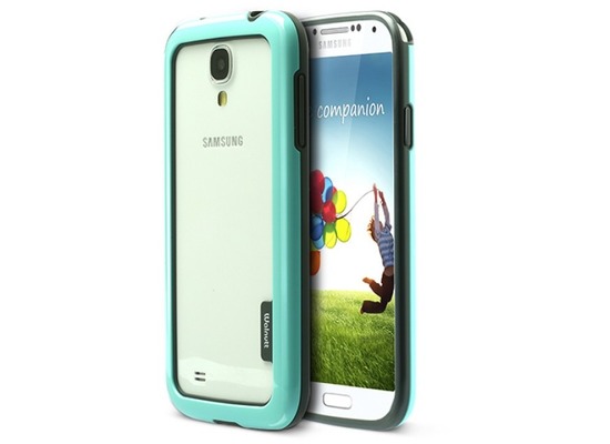 Zenus Walnutt Bumper Solid fr Samsung Galaxy S4, Menthol Blue