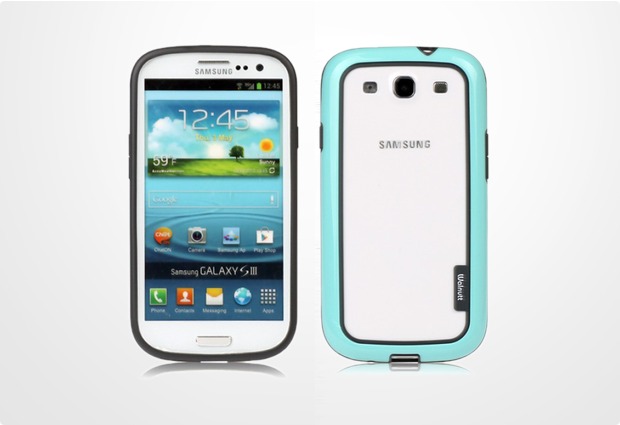 Zenus Walnutt Metro Block fr Samsung Galaxy S3, Menthol Blue